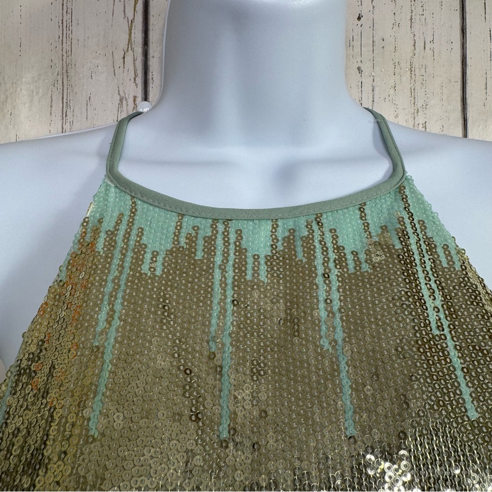 Show Me Your Mumu Sequin Halter Dress Boho Luxe Party Glam Festival Sparkle - Picture 6 of 16